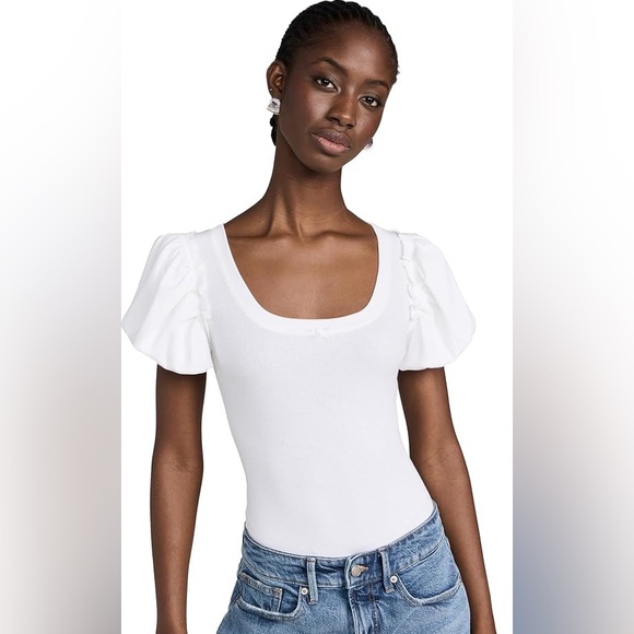 SALE🥳Free People Downtime Puff Sleeve Bodysuit🤍🌸 - Picture 4 of 11